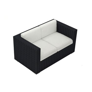 Urbana Loveseat In Canvas Natural and Coffee Bean