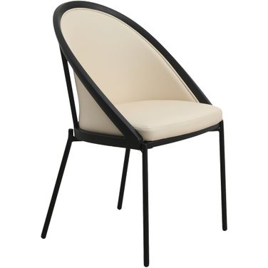 Urbane Modern Dining Chair Set of 2 In Taupe