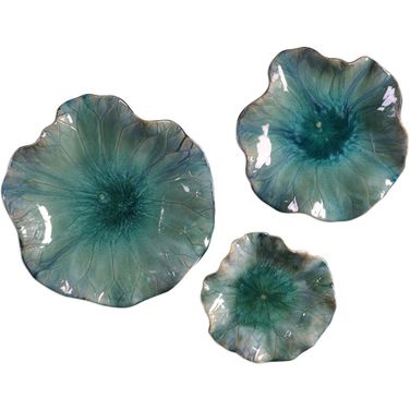 Uttermost Abella Ceramic Flowers Set Of 3