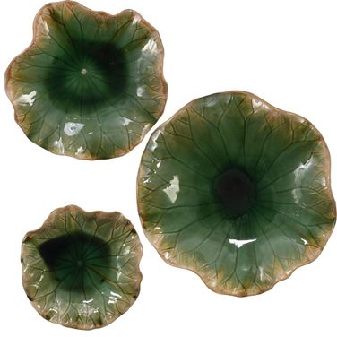 Uttermost Abella Green Ceramic Wall Decor Set Of 3