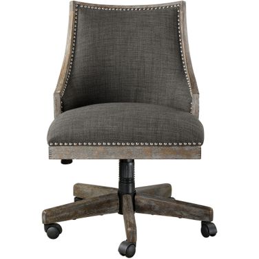 Uttermost Aidrian Charcoal Desk Chair