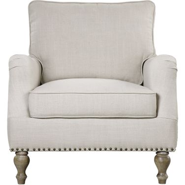 Uttermost Armstead Antique White Armchair
