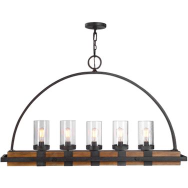 Uttermost Atwood 5 Light Rustic Linear Chandelier