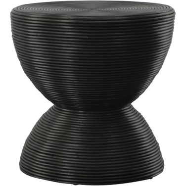 Uttermost Bongo Black Rattan Side Table