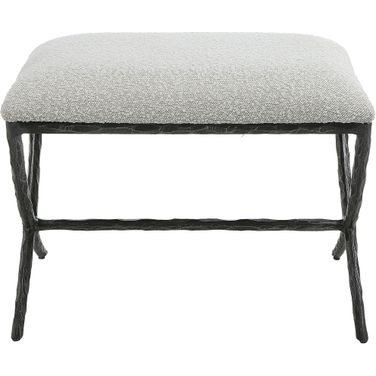 Uttermost Brisby Gray Fabric Small Bench