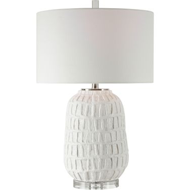 Uttermost Caelina Textured White Table Lamp