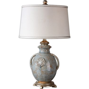 Uttermost Cancello Blue Glaze Lamp