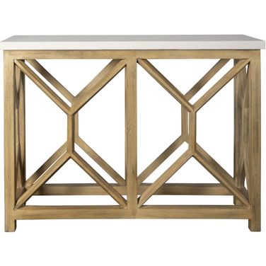 Uttermost Catali Ivory Stone Console Table
