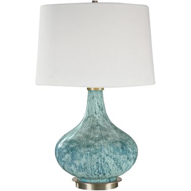 Uttermost Celinda Blue Gray Glass Lamp