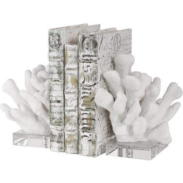 Uttermost Charbel White Bookends Set Of 2