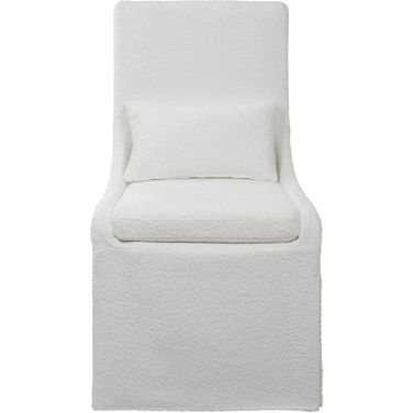 Uttermost Coley White Armless Chair