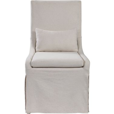 Uttermost Coley White Linen Armless Chair