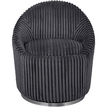Uttermost Crue Gray Fabric Swivel Chair