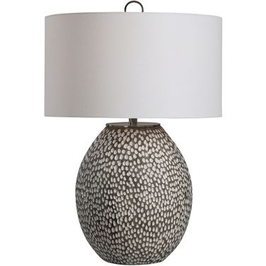 Uttermost Cyprien Gray White Table Lamp