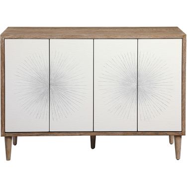 Uttermost Dani 4 Door White Cabinet