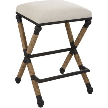 Uttermost Firth Rustic Oatmeal Counter Stool