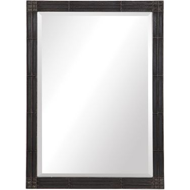 Uttermost Gower Aged Black Vanity Mirror