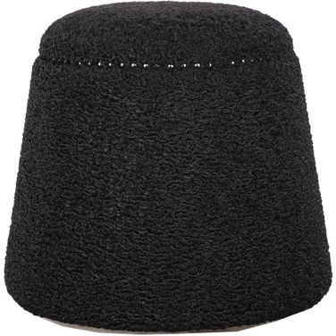 Uttermost Gumdrop Black Ottoman