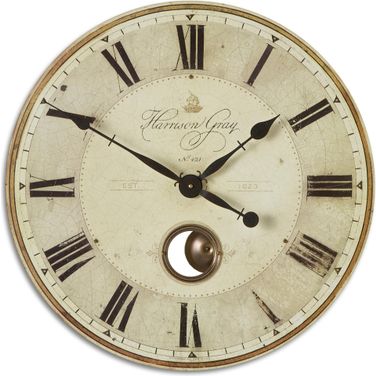 Uttermost Harrison Gray 23 Inch Clock