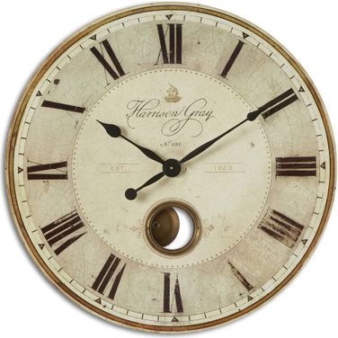 Uttermost Harrison Gray 30 Inch Clock