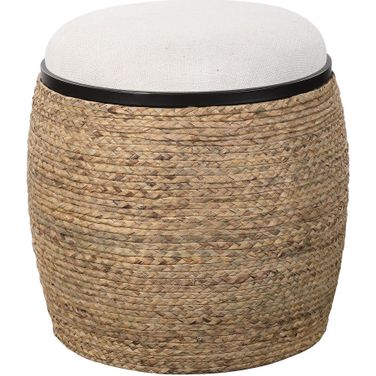 Uttermost Island Straw Accent Stool