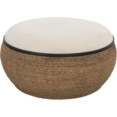 Uttermost Island Straw Storage Ottoman-Coffee Table