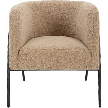 Uttermost Jacobsen Tan Shearling Barrel Chair