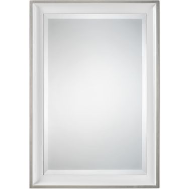 Uttermost Lahvahn White Silver Mirror