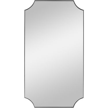Uttermost Lennox Black Scalloped Corner Mirror