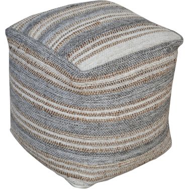 Uttermost Mesick Handwoven Gray Pouf
