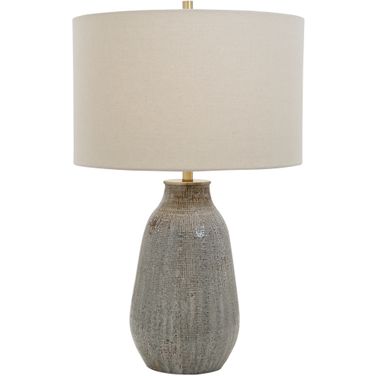 Uttermost Monacan Gray Textured Table Lamp