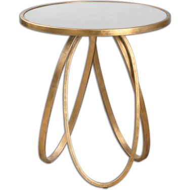 Uttermost Montrez Gold Side Table