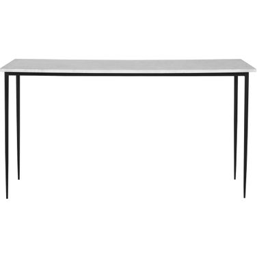Uttermost Nightfall White Marble Console Table
