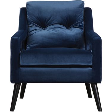 Uttermost O'Brien Blue Velvet Armchair