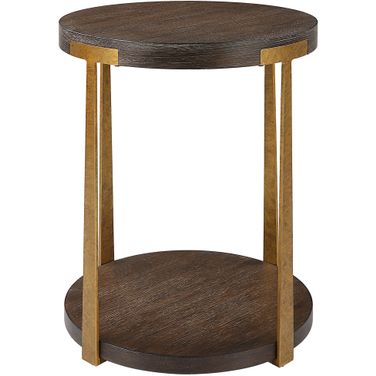 Uttermost Palisade Round Wood Side Table