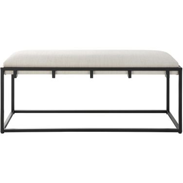 Uttermost Paradox Iron And Fabric Bench