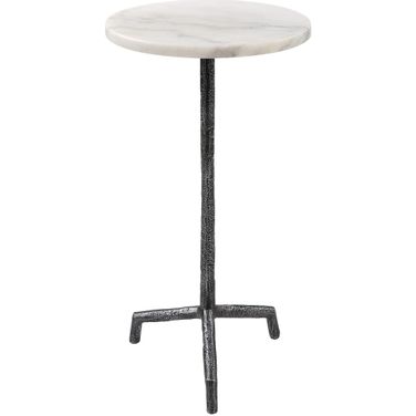 Uttermost Puritan White Marble Drink Table