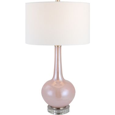 Uttermost Rosa Pink Glass Table Lamp