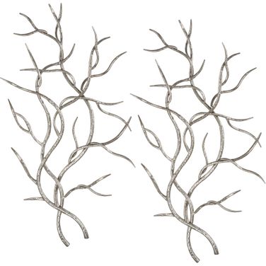 Uttermost Silver Branches Wall Art Set Of 2