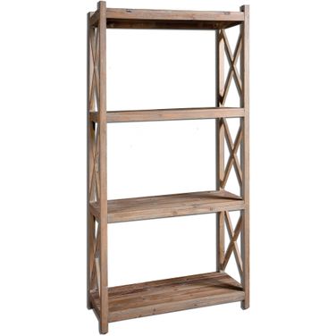 Uttermost Stratford Reclaimed Wood Etagere