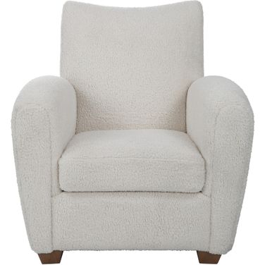 Uttermost Teddy White Shearling Accent Chair