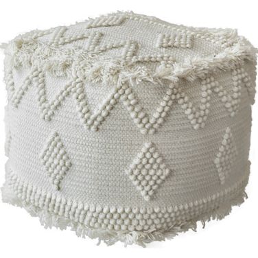 Uttermost Uriah Ivory Pouf