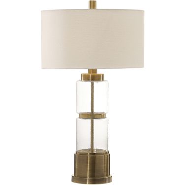 Uttermost Vaiga Glass Column Lamp