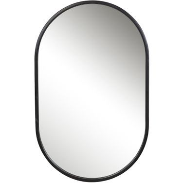 Uttermost Varina Minimalist Black Oval Mirror