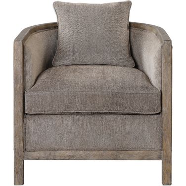 Uttermost Viaggio Gray Chenille Accent Chair