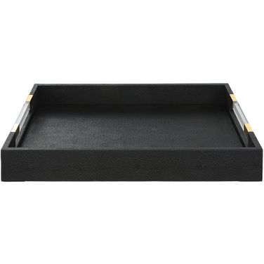 Uttermost Wessex Black Shagreen Tray