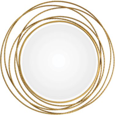 Uttermost Whirlwind Gold Round Mirror