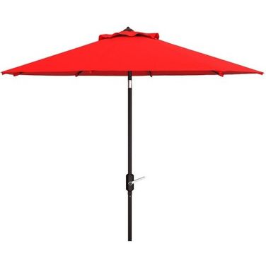 Uv Resistant Ortega 9 Ft Auto Tilt Crank Umbrella in Red