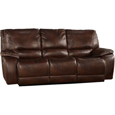 Vail Burnt Sienna Leather Dual Power Reclining Sofa