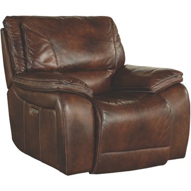 Vail Burnt Sienna Leather Power Recliner